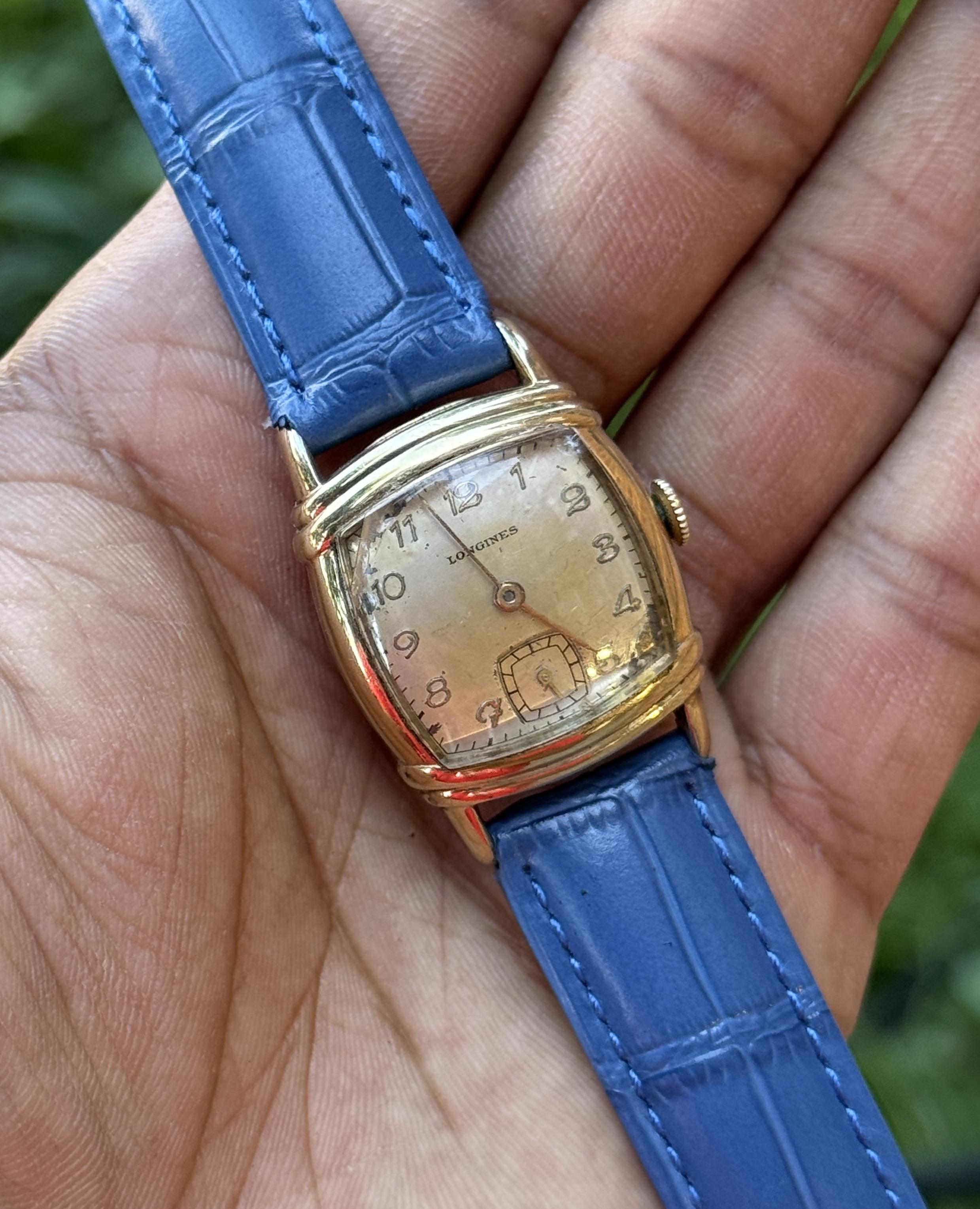 Longines 10L Gold Filled Manual Wind Tank Watch 25mm