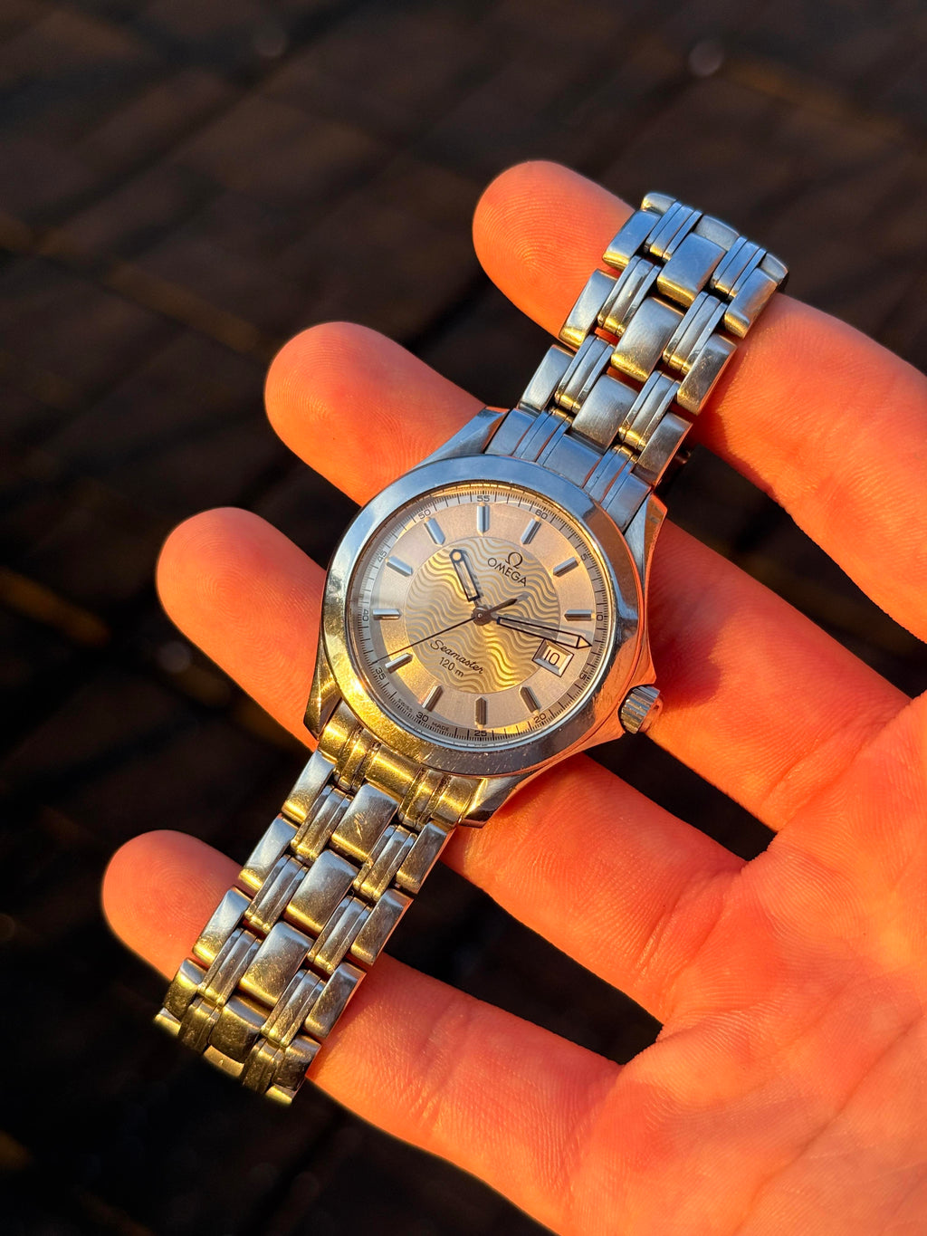 Omega Seamaster 120 2511.31 Silver Wave Dial Quartz 36mm