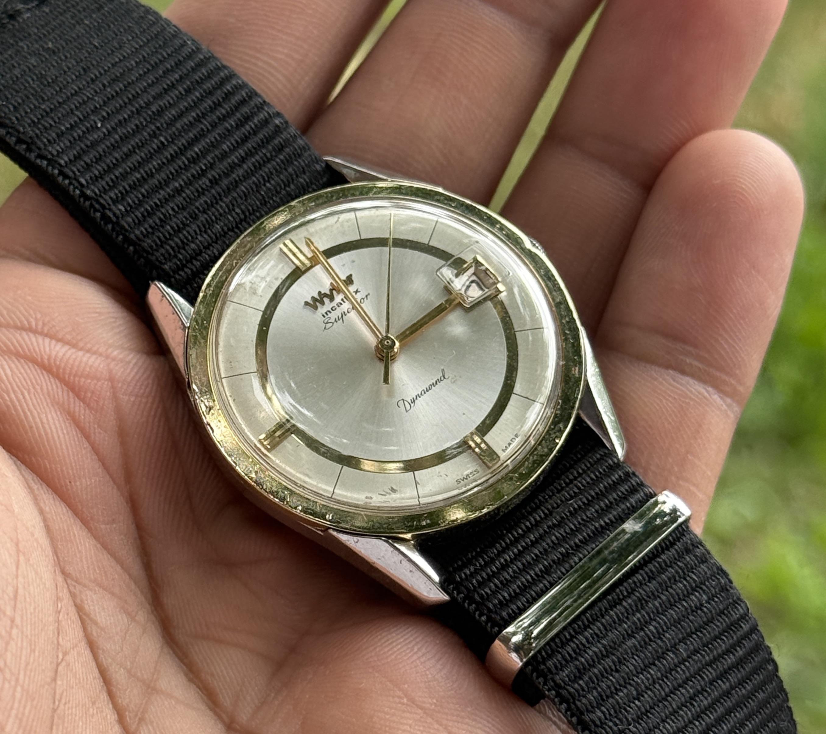 Wyler Incaflex Superior Dynawind Automatic 35mm Vintage Watch Two Tone