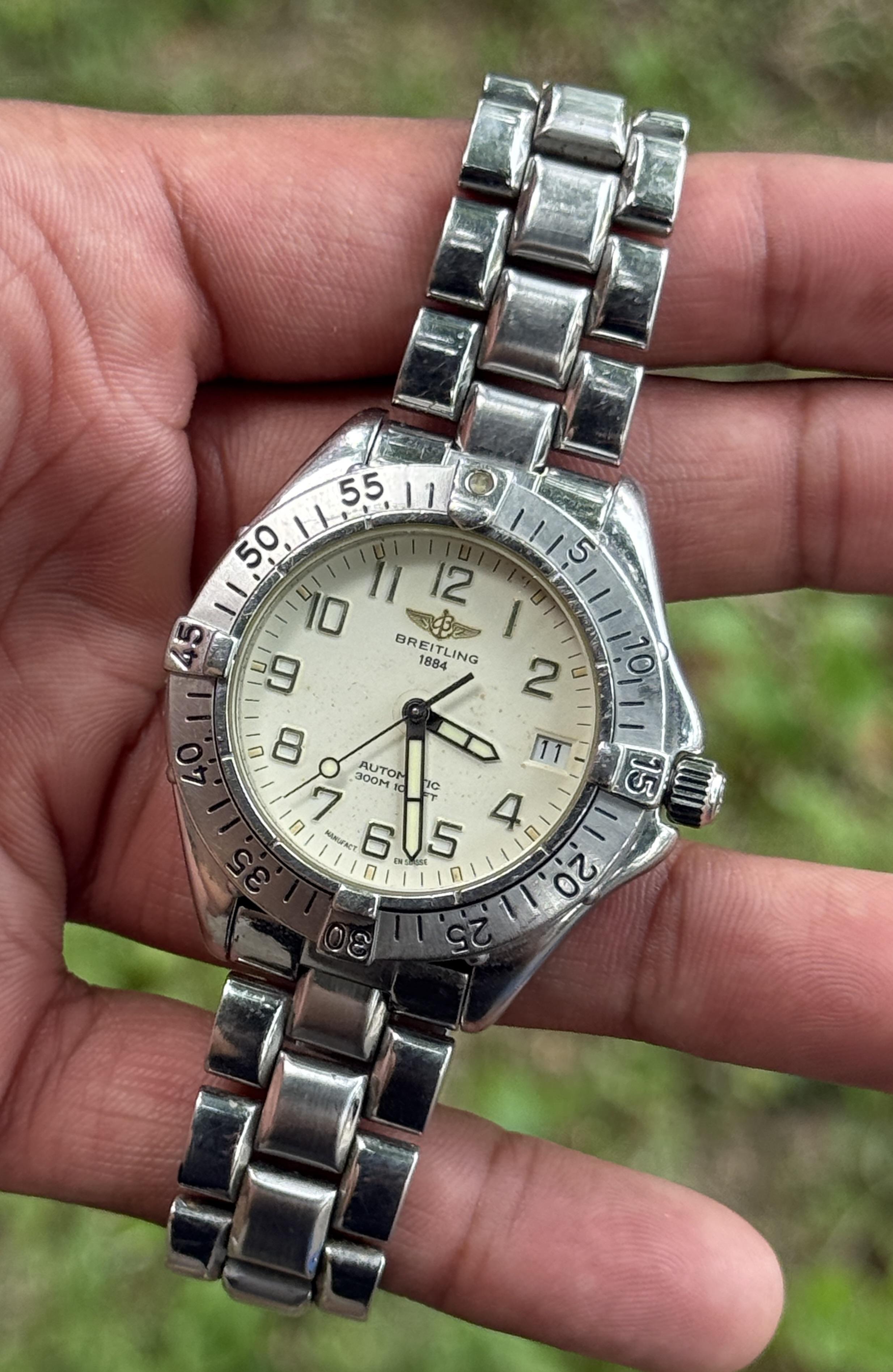 Breitling Colt Automatic A17035 White Dial Steel Diver