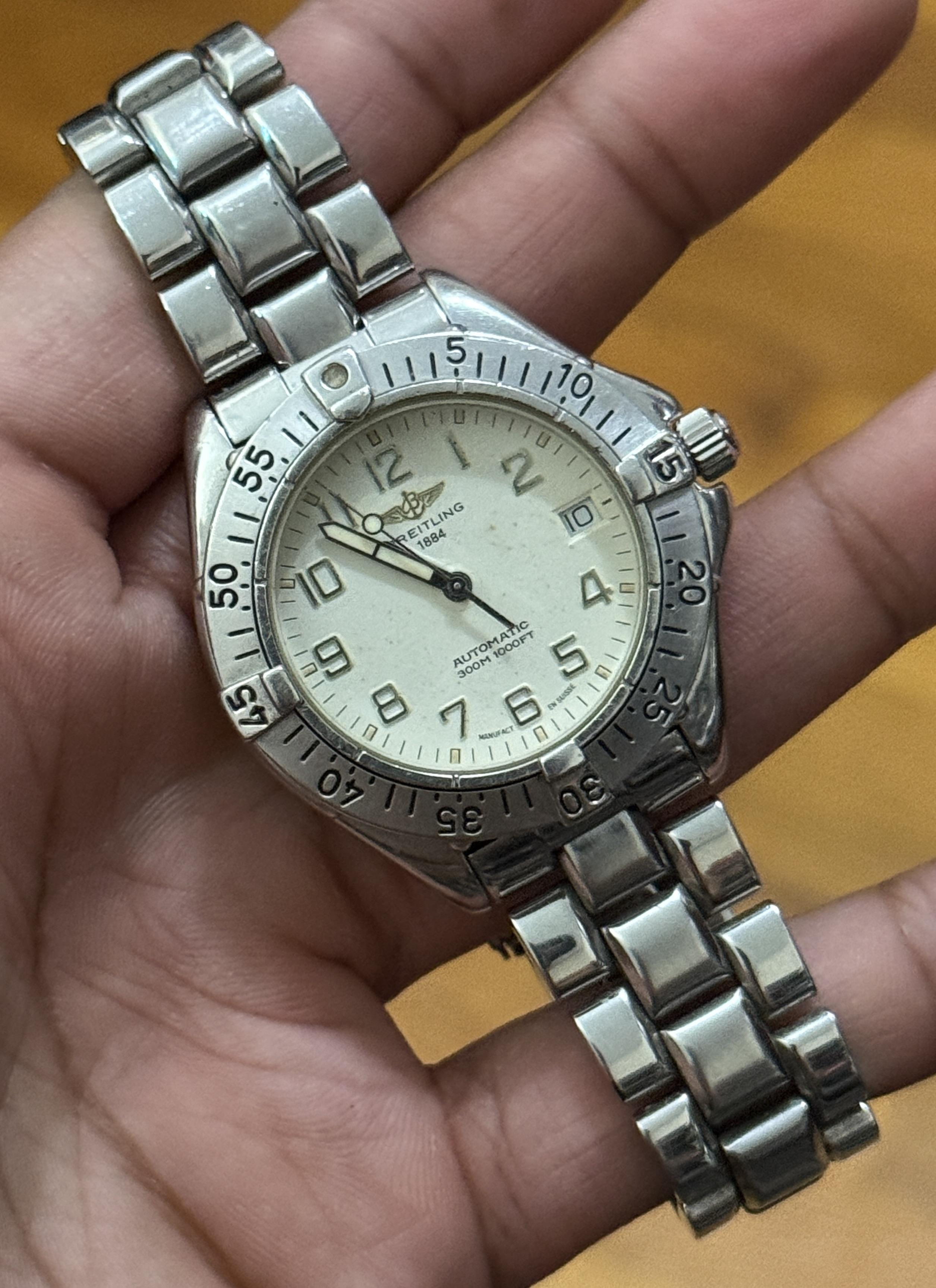 Breitling Colt Automatic A17035 White Dial Steel Diver