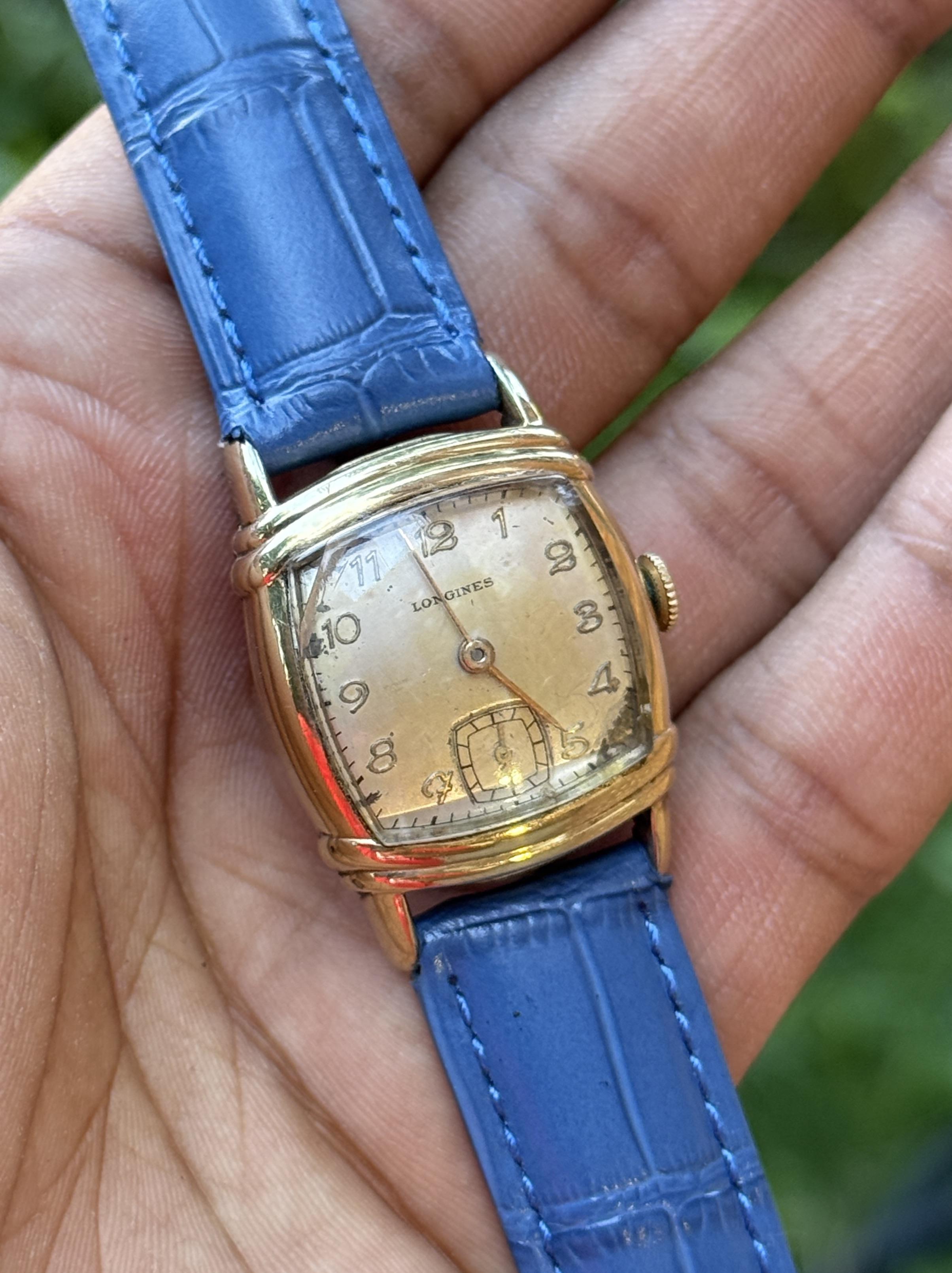 Longines 10L Gold Filled Manual Wind Tank Watch 25mm