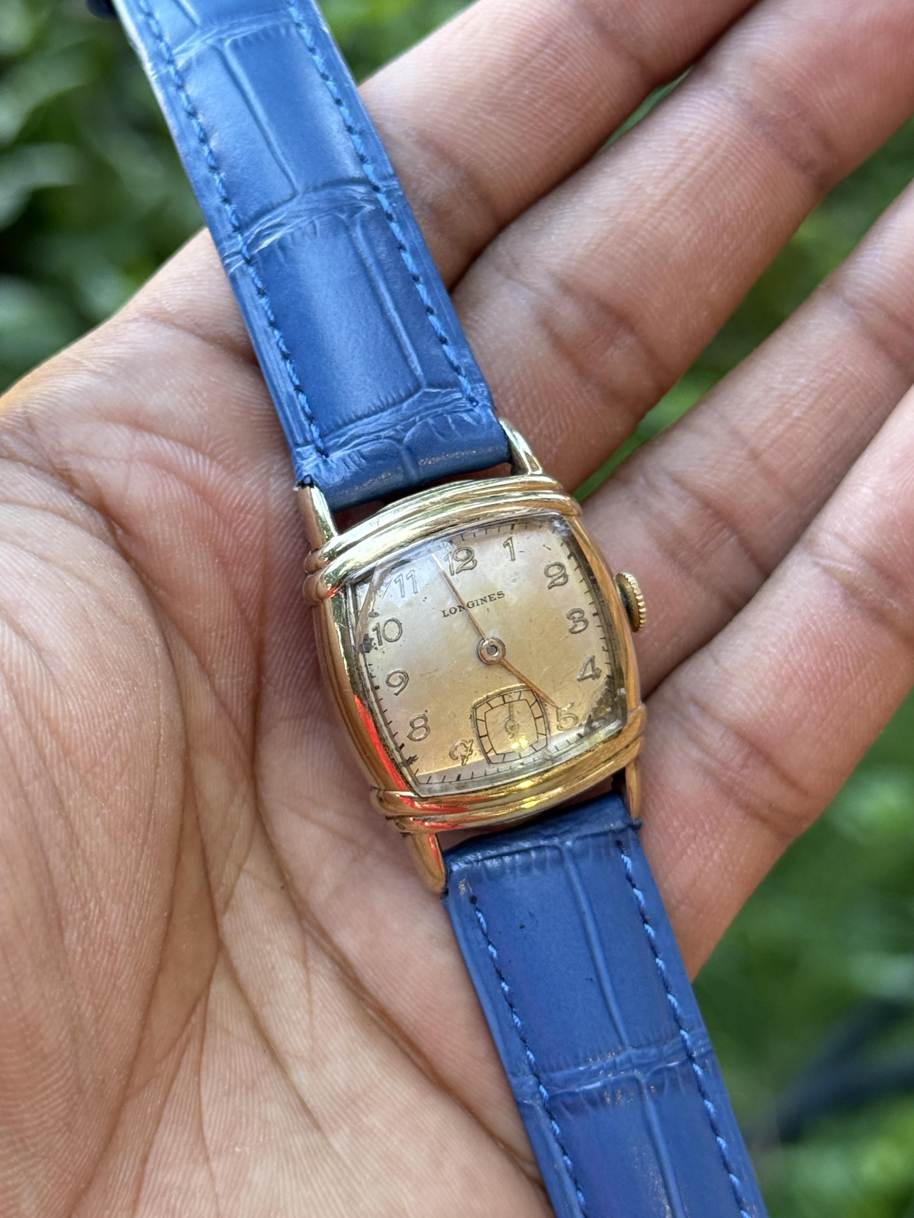 Longines 10L Gold Filled Manual Wind Tank Watch 25mm