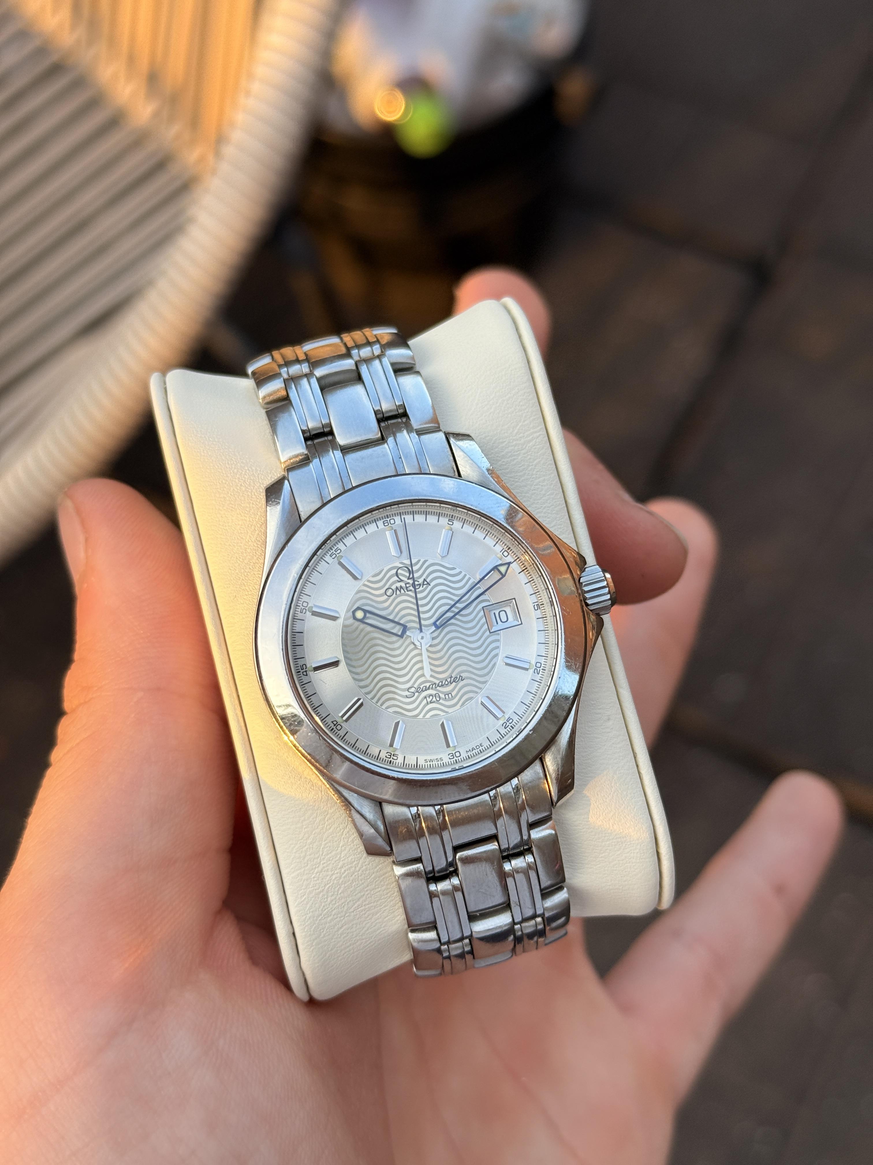 Omega Seamaster 120 2511.31 Silver Wave Dial Quartz 36mm