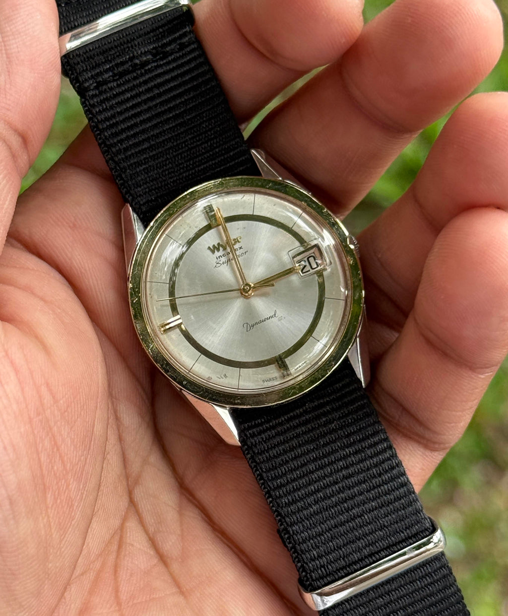 Wyler Incaflex Superior Dynawind Automatic 35mm Vintage Watch Two Tone