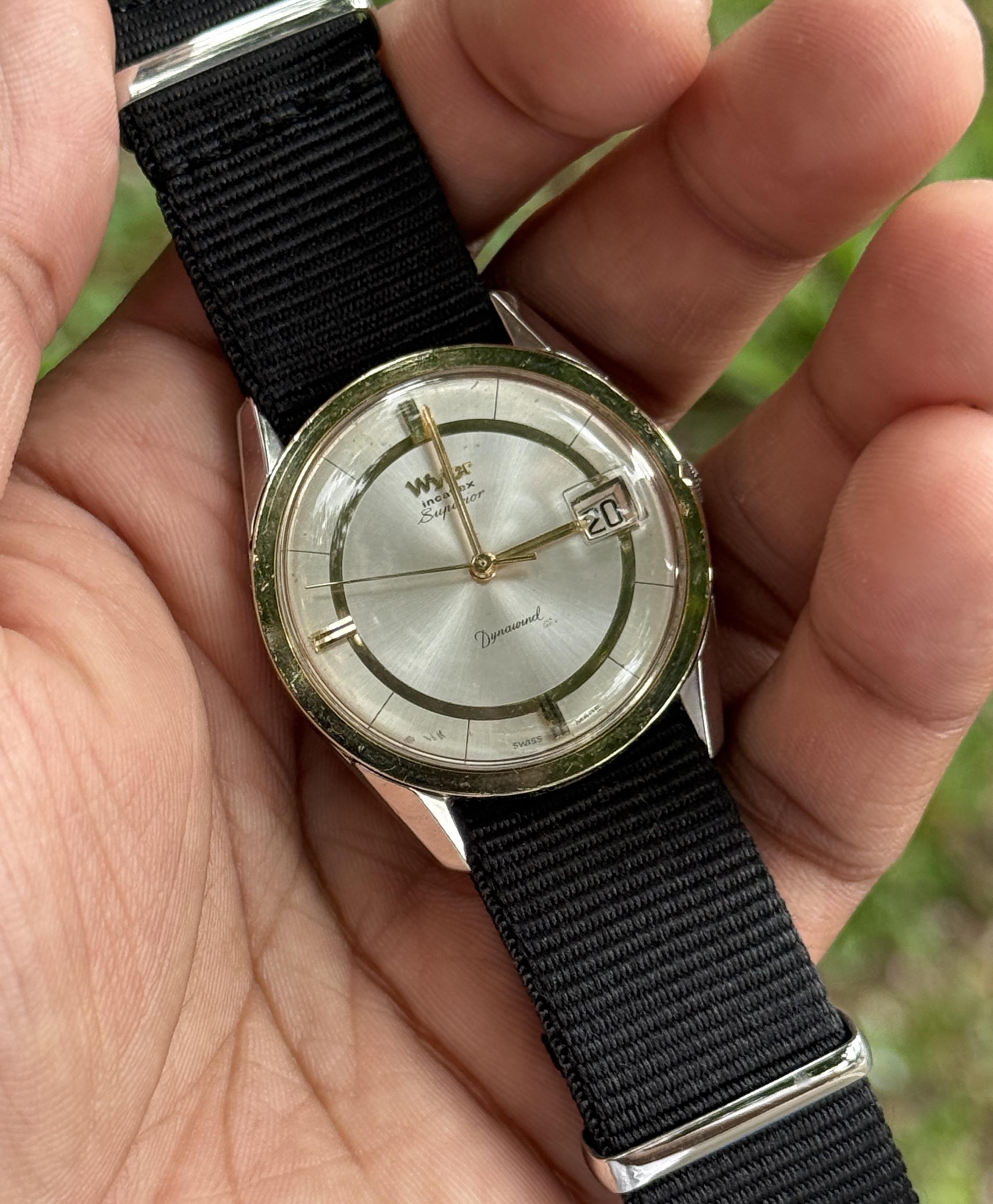 Wyler Incaflex Superior Dynawind Automatic 35mm Vintage Watch Two Tone
