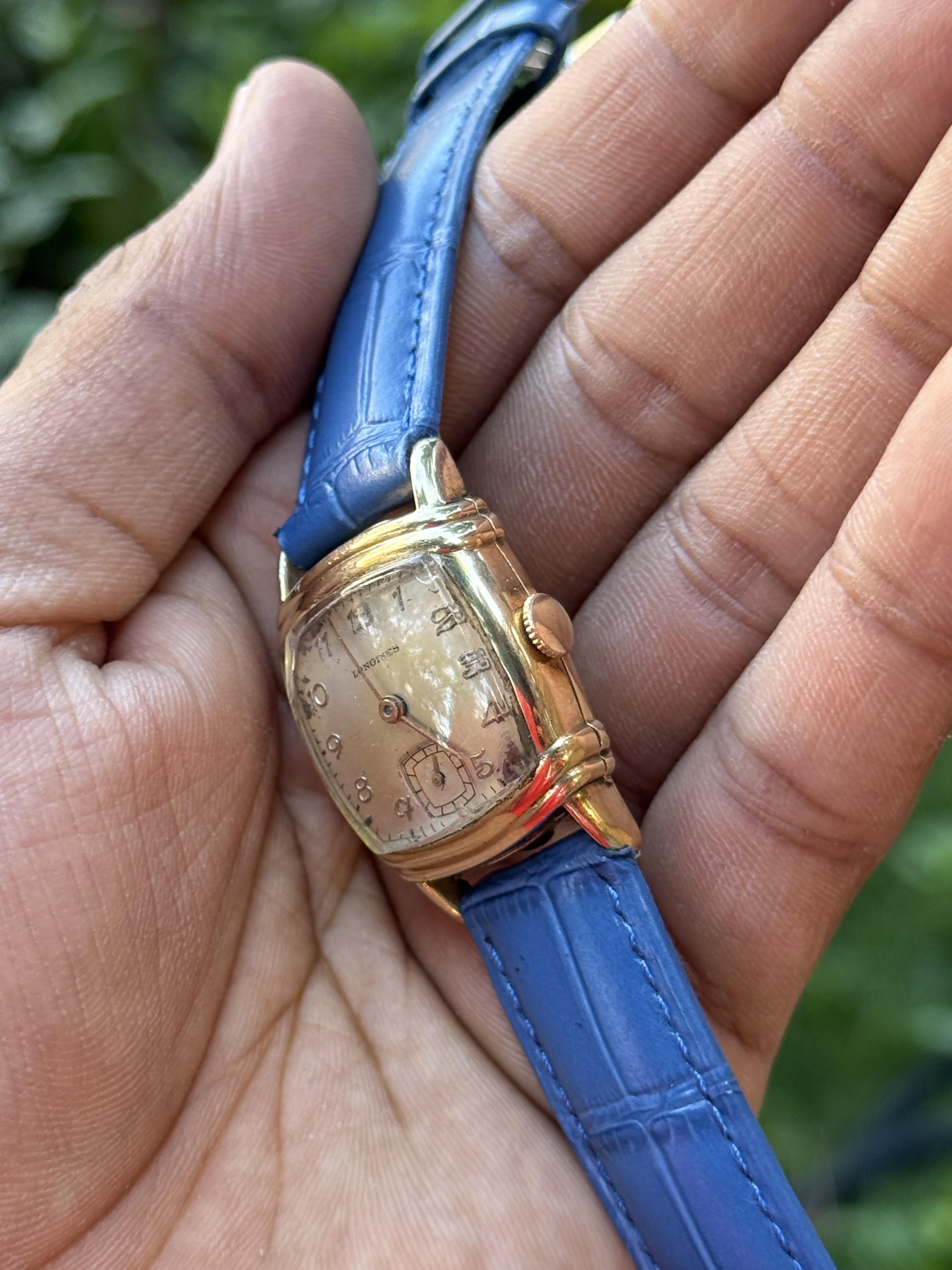 Longines 10L Gold Filled Manual Wind Tank Watch 25mm