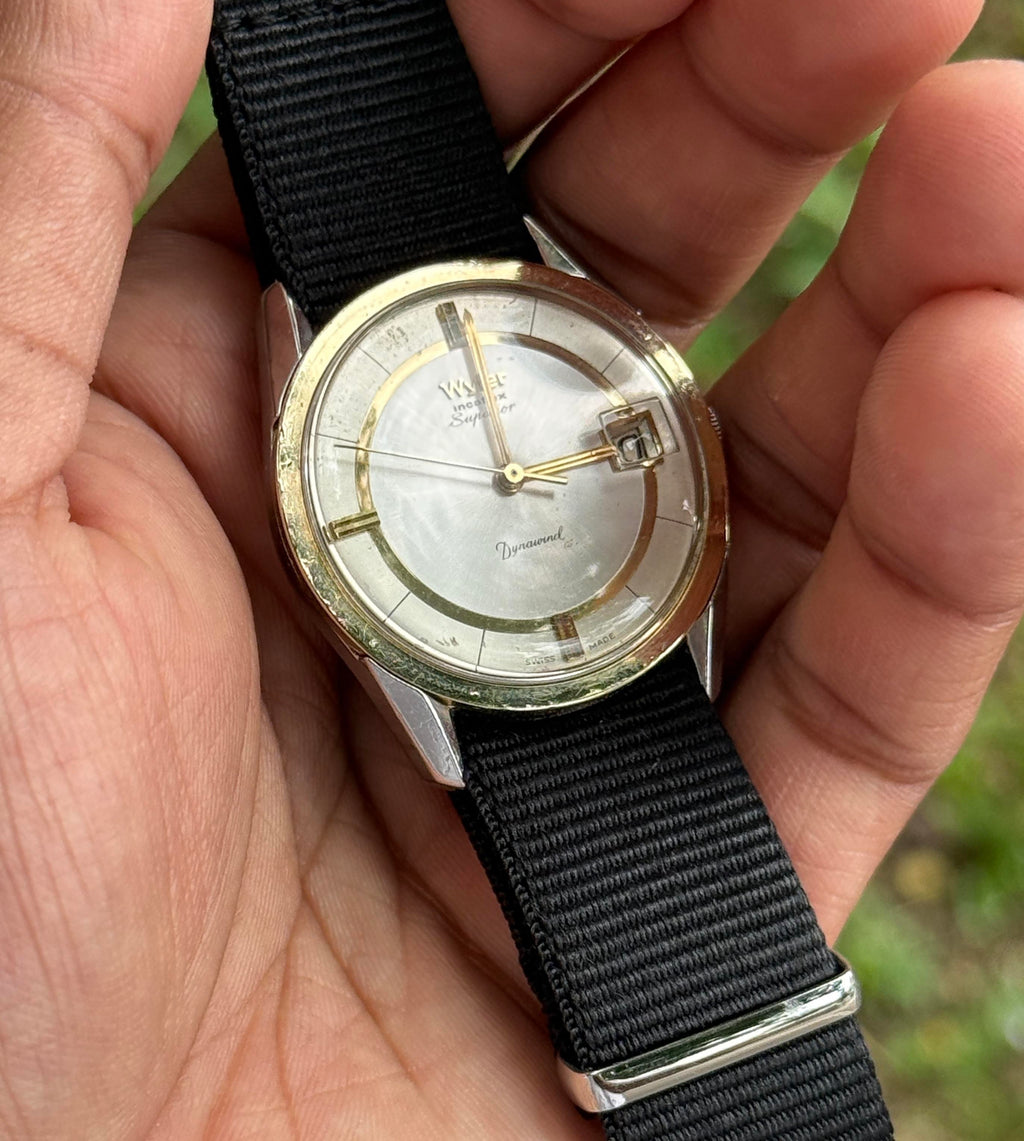 Wyler Incaflex Superior Dynawind Automatic 35mm Vintage Watch Two Tone