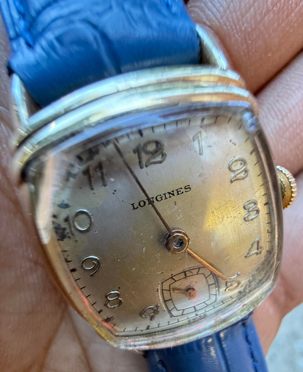 Longines 10L Gold Filled Manual Wind Tank Watch 25mm