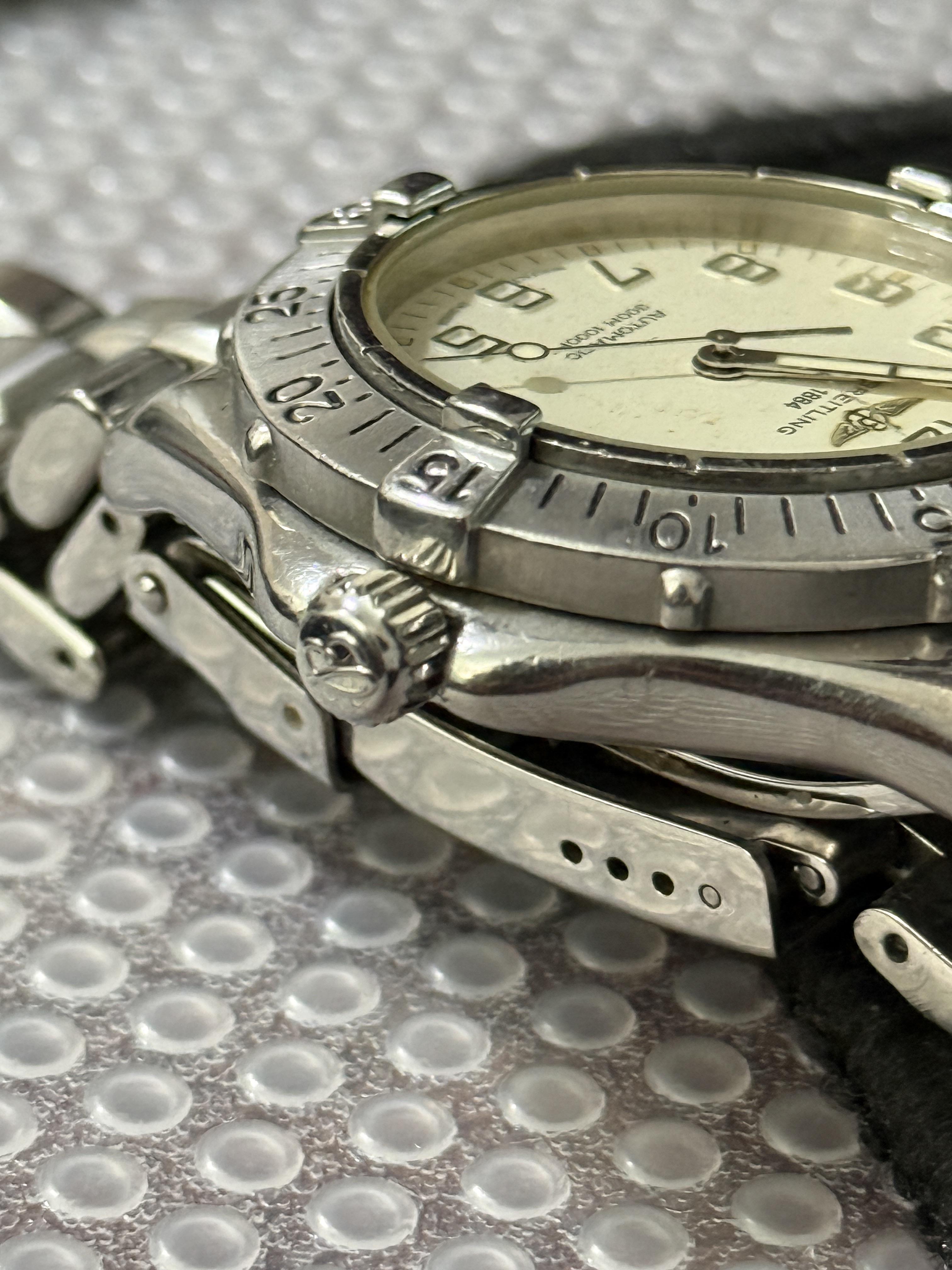 Breitling Colt Automatic A17035 White Dial Steel Diver