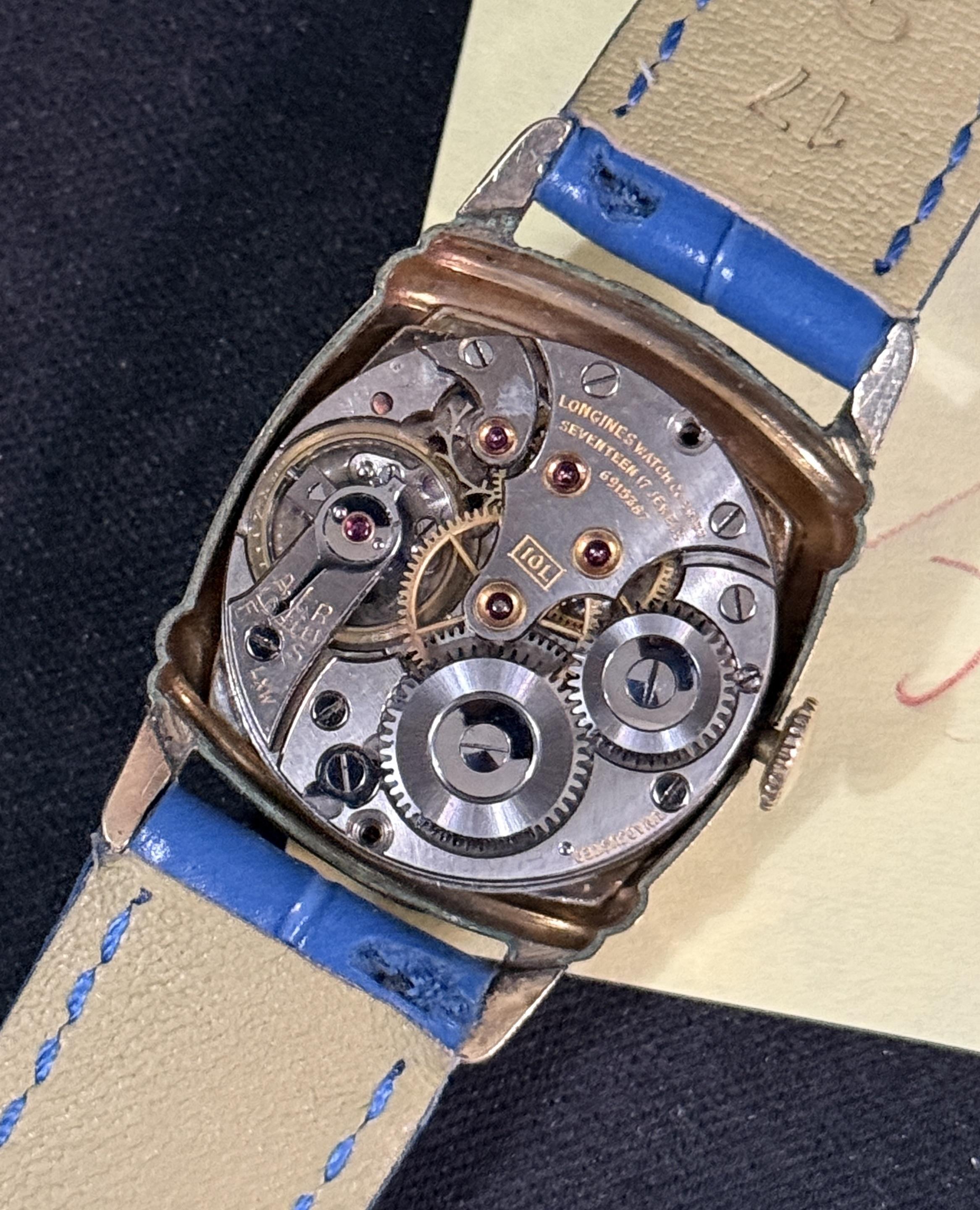 Longines 10L Gold Filled Manual Wind Tank Watch 25mm