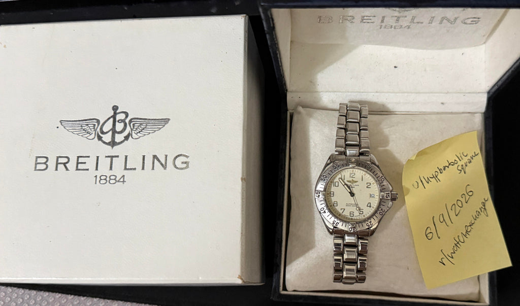 Breitling Colt Automatic A17035 White Dial Steel Diver with Box