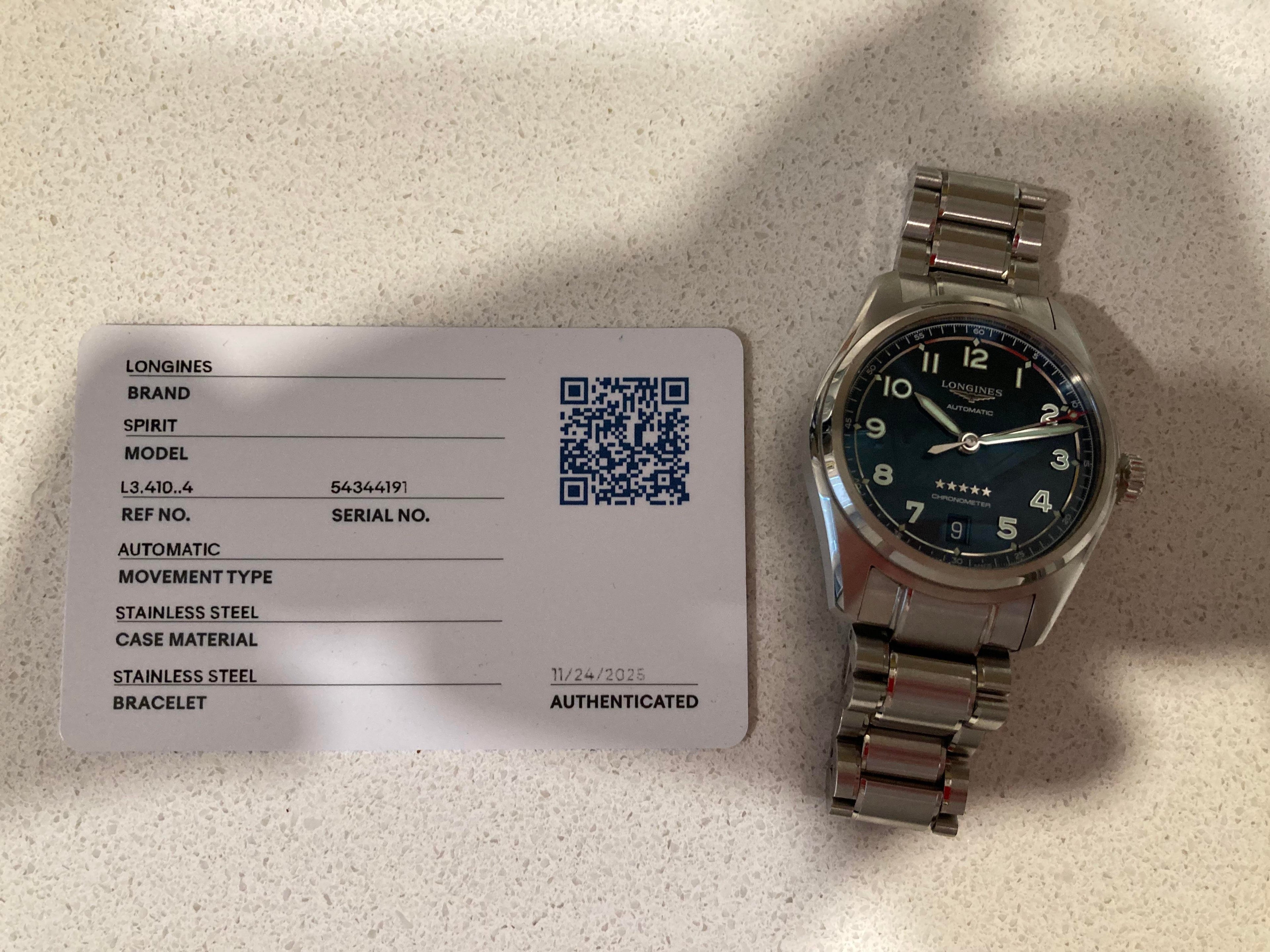 Longines Spirit 37mm Navy