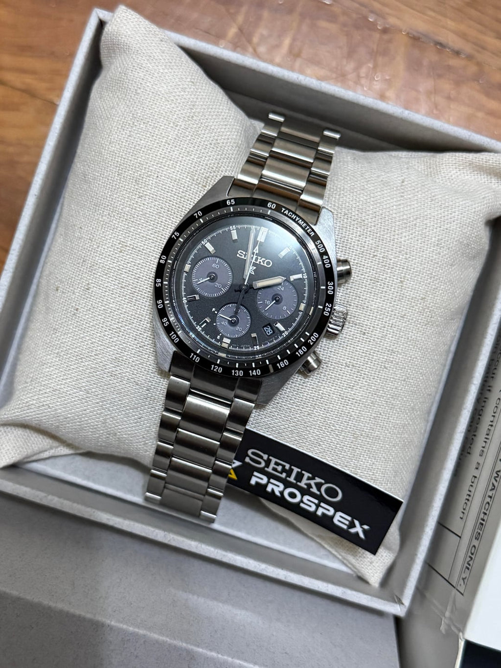Seiko Prospex Speedtimer SSC819 Black Dial Solar Chronograph