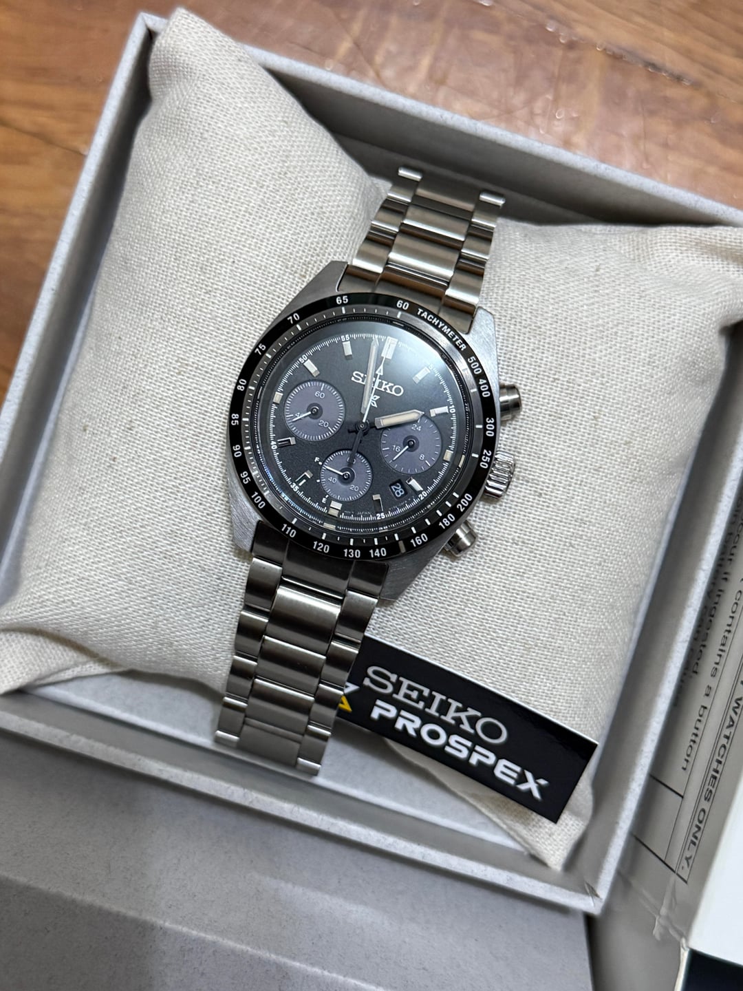 Seiko Prospex Speedtimer SSC819 Black Dial Solar Chronograph