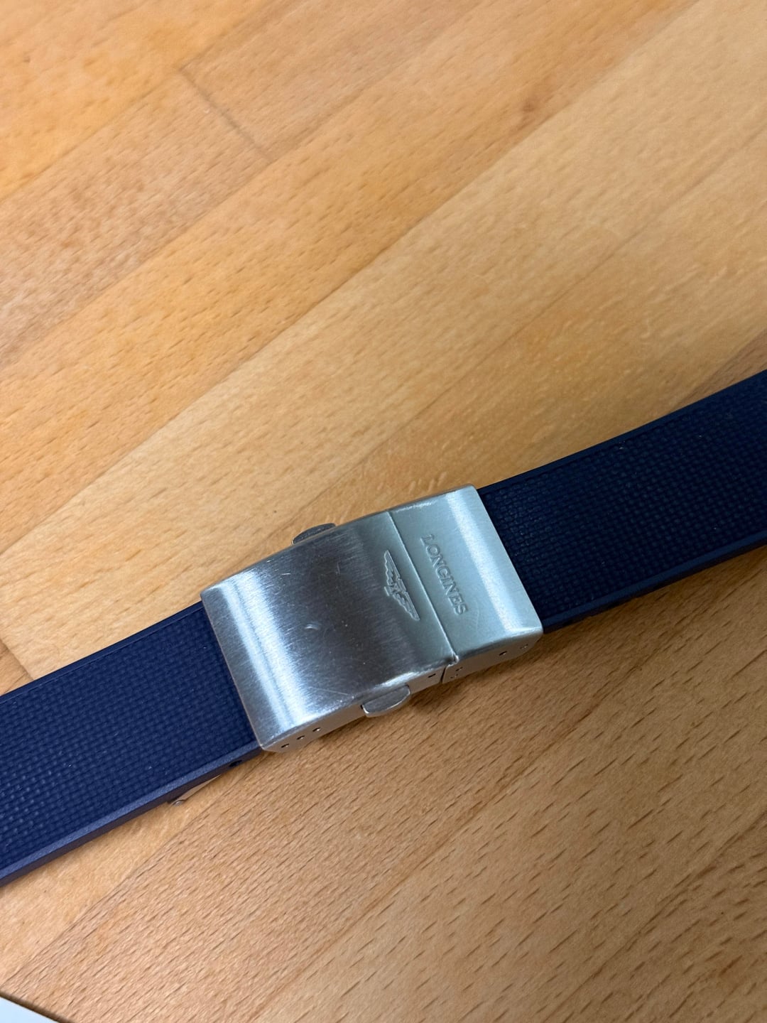 Longines OEM 21mm Rubber Strap & Push Button Deployant for Hydroconquest