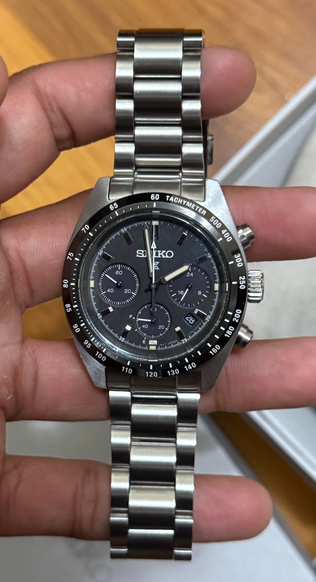 Seiko Prospex Speedtimer SSC819 Black Dial Solar Chronograph