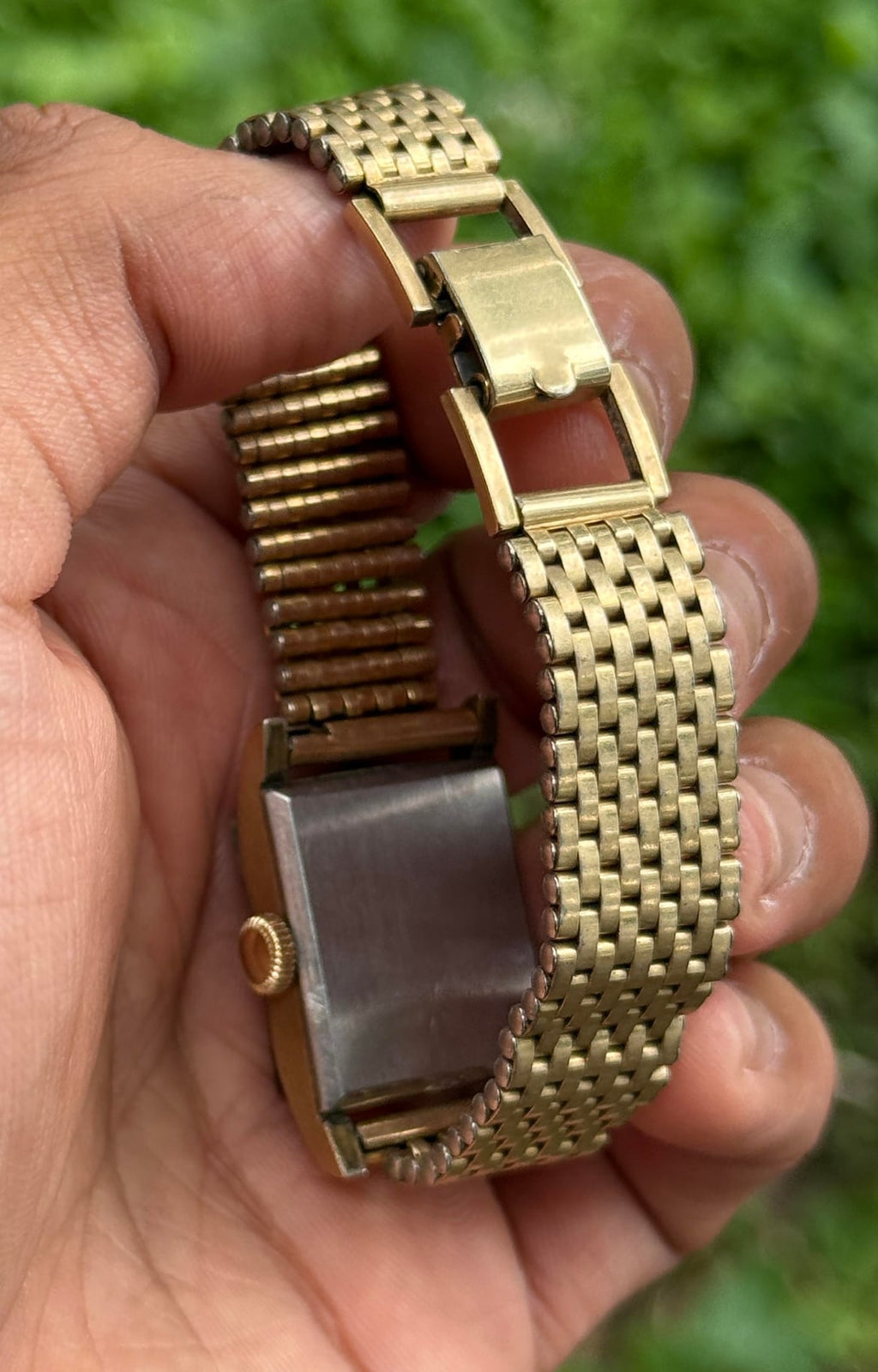 Lord Louis Vintage Gold Plated Manual Wind Tank Watch