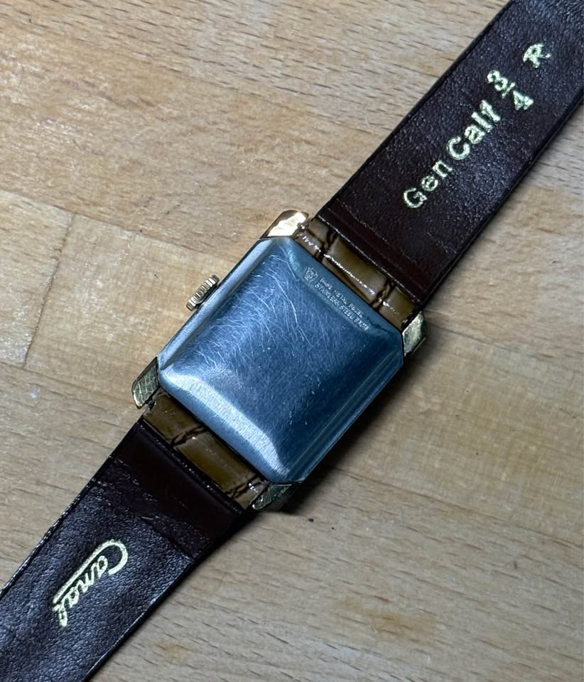 Elgin Manual Wind Vintage Gold Plated Tank Watch 25mm