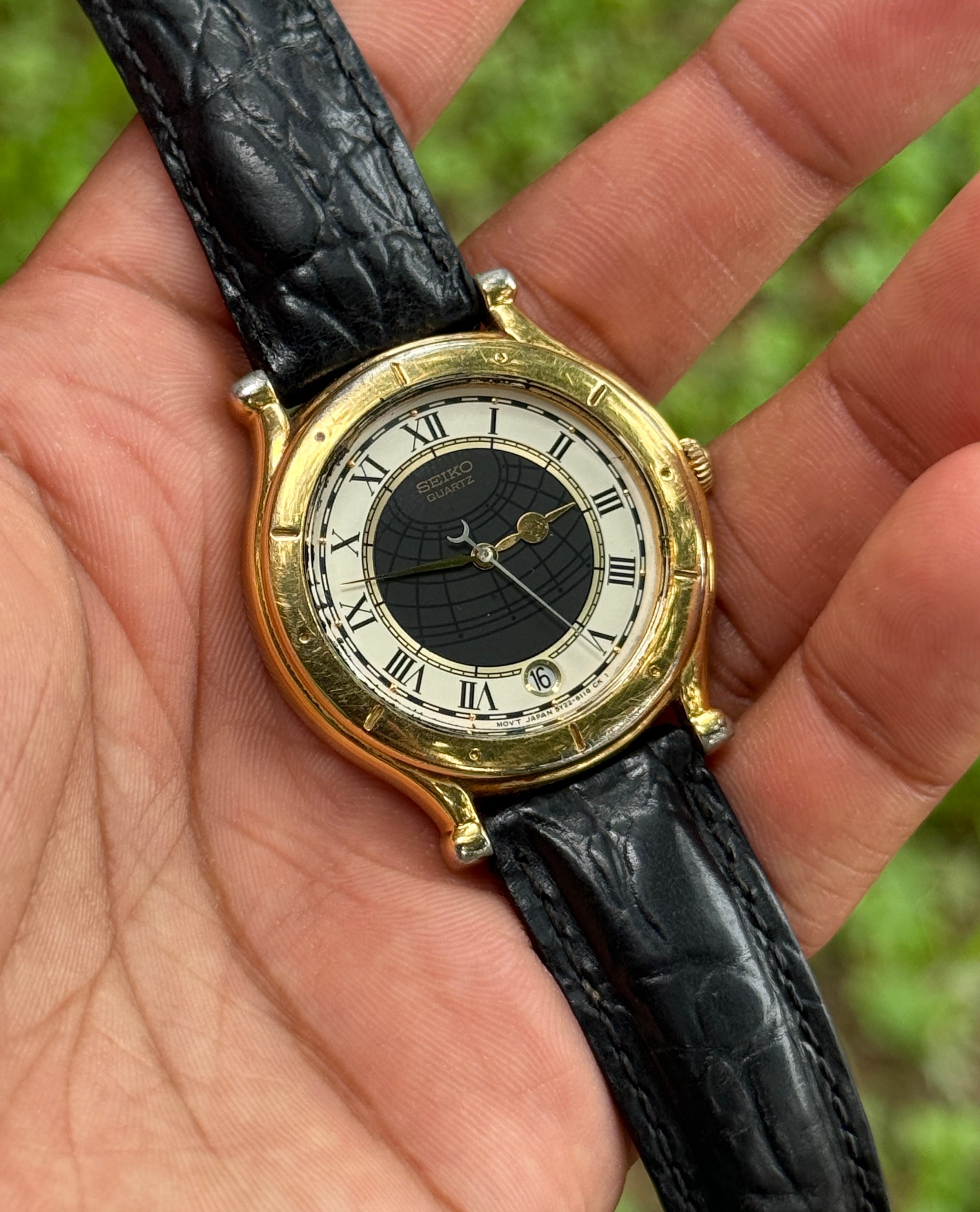 Seiko Quartz "Age of Discovery" 5Y22-6059 35mm Vintage Watch