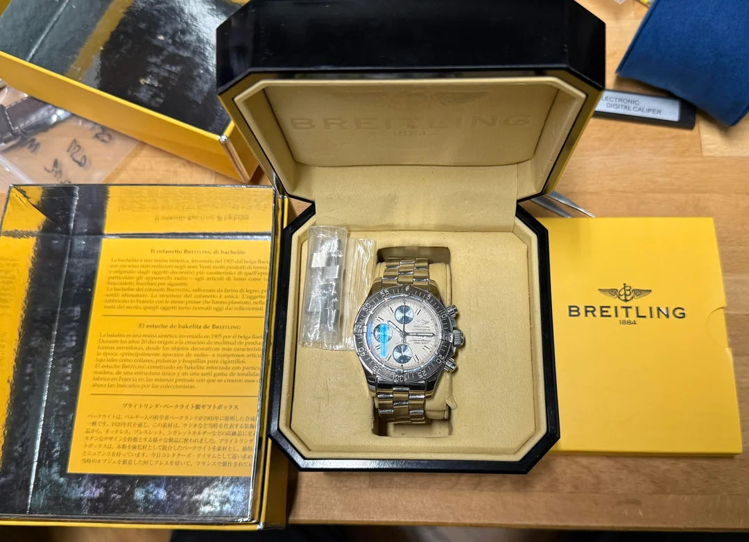 Breitling Superocean 42mm A13340 White and Blue Dial Automatic Chronograph