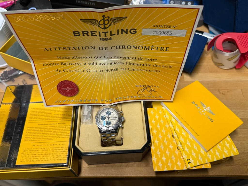 Breitling Superocean 42mm A13340 White and Blue Dial Automatic Chronograph