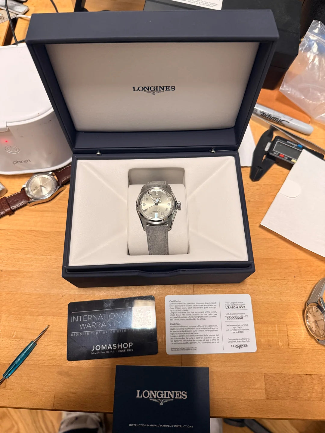Longines Spirit 37mm L3.410.4.63.2 w/ Box & Papers