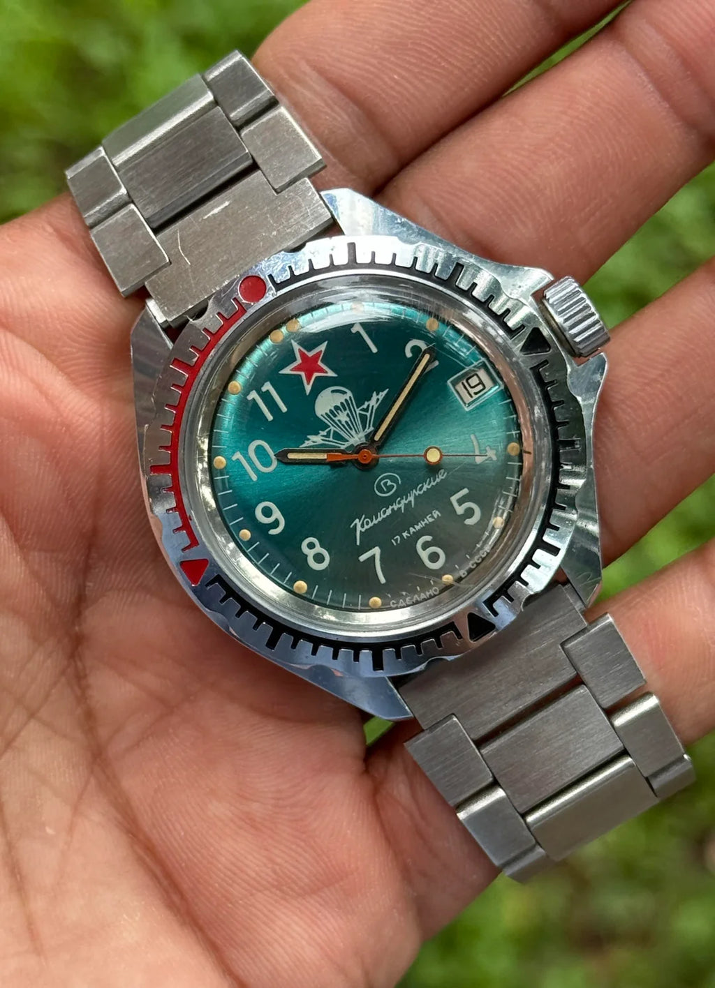 Vostok Amphibia Komandirskie “Heineken” Soviet 2414A Manual Wind Watch